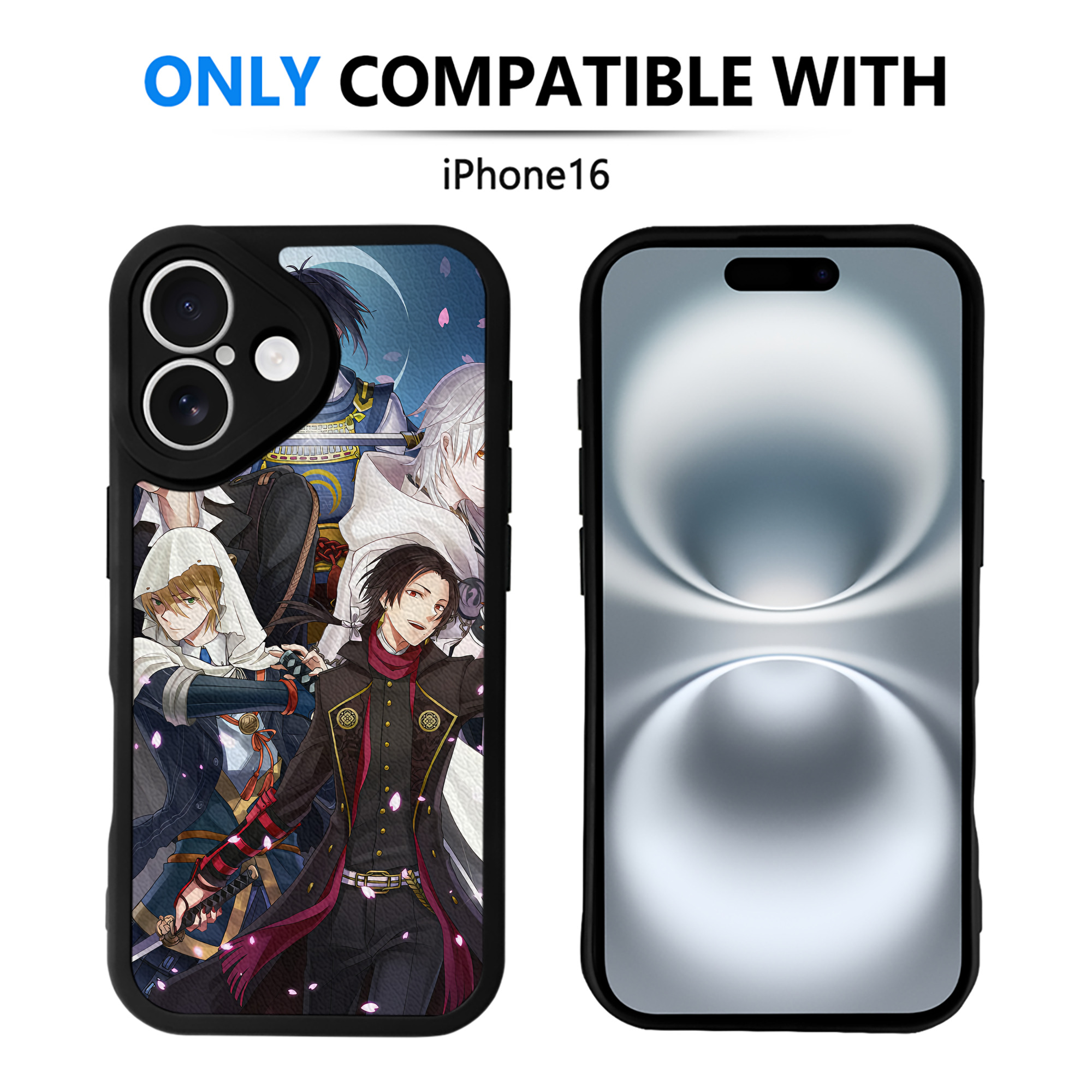 （画像用） 刀剣乱舞 Touken Ranbu 【iPhone 16シリーズ対応】シリコンスマホケース（レザー調） 材質：シリコン